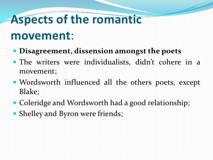 Features of romanticism in english literature